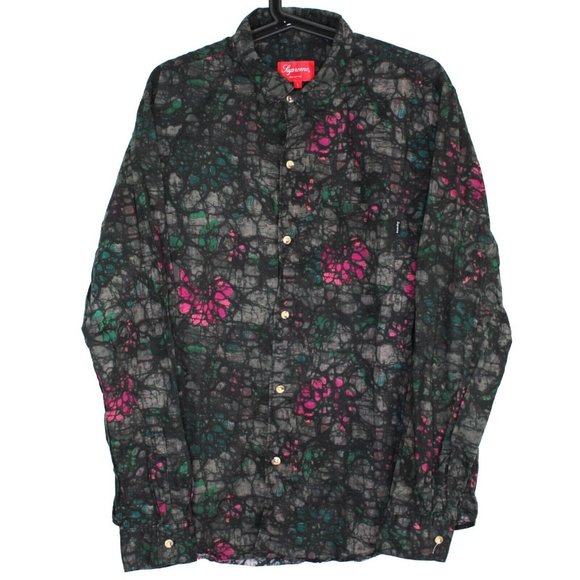 Supreme Other - Supreme Mens Large Acid Floral AOP All Over Print Button Up Shirt C830